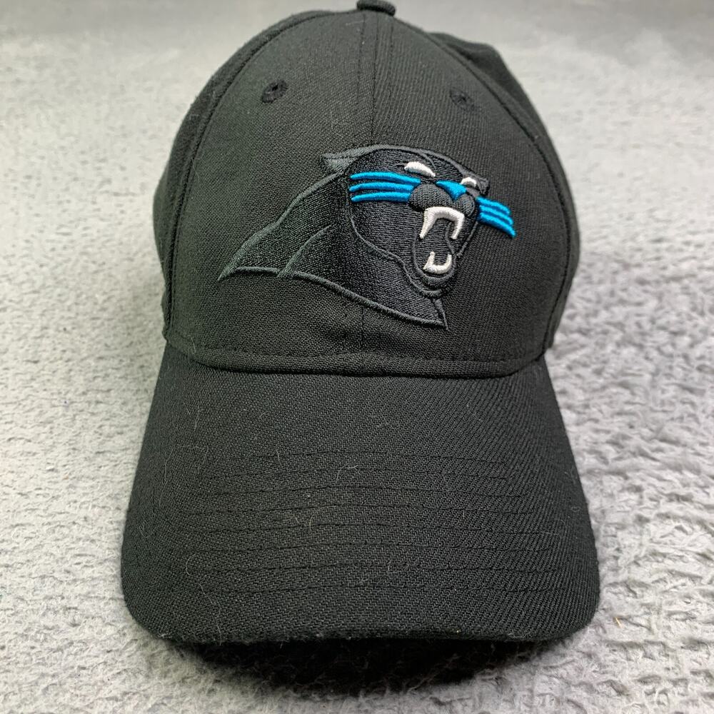 North Carolina Panthers Hat Cap Mens Large XL Flex Black NFL New Era Casual